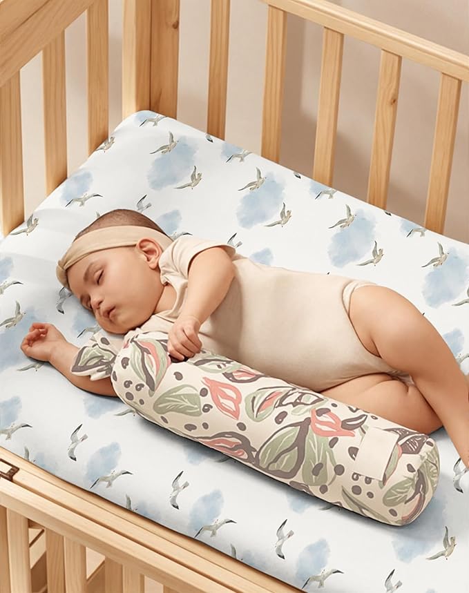 Crib Sheets for Boys and Girls, 2 Pack Fitted Baby Sheets for Standard Toddler Mattress 28" x 52", Soft Breathable Jersey Knit Baby Bedding (Cottage Cow)