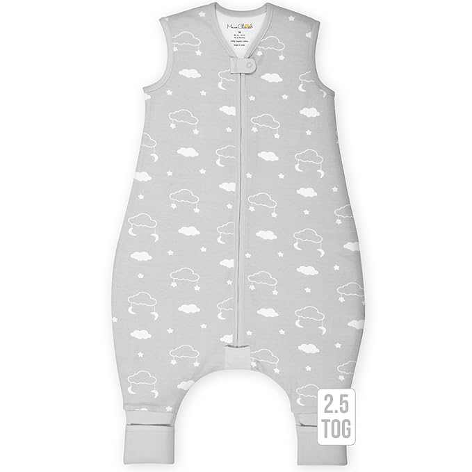 Mama Cheetah Toddler Sleep Sack with Feet 2T, 2.5 TOG Organic Cotton Baby Sleeping Bag with Legs, Winter Baby Wearable Blankets for Early Walker M