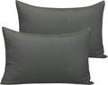NTBAY Microfiber Toddler Pillowcases with Envelope Closure, 2 Pack 100% Brushed Microfiber Super Soft Travel Kids Nursery Pillow Cases, 14"x20" Fits Pillows Sized 12"x16" 13"x18" 14"x19", Dark Grey