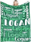 Dr.TOUGH Personalized Blankets with Name Customized Baby Blankets for Girls Boys Adults Monogrammed Blankets and Throws Christmas Birthday Mothers Fathers Valentines Day Gift (Green, 40''×50'')