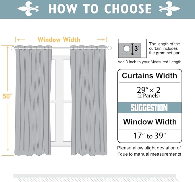 ChrisDowa Small Window Curtains 50 inches Long for Bedroom - Grommet Short Thermal Insulated Room Darkening Curtains for Kitchen (2 Panels, Pink, 29 x 50 Inch)