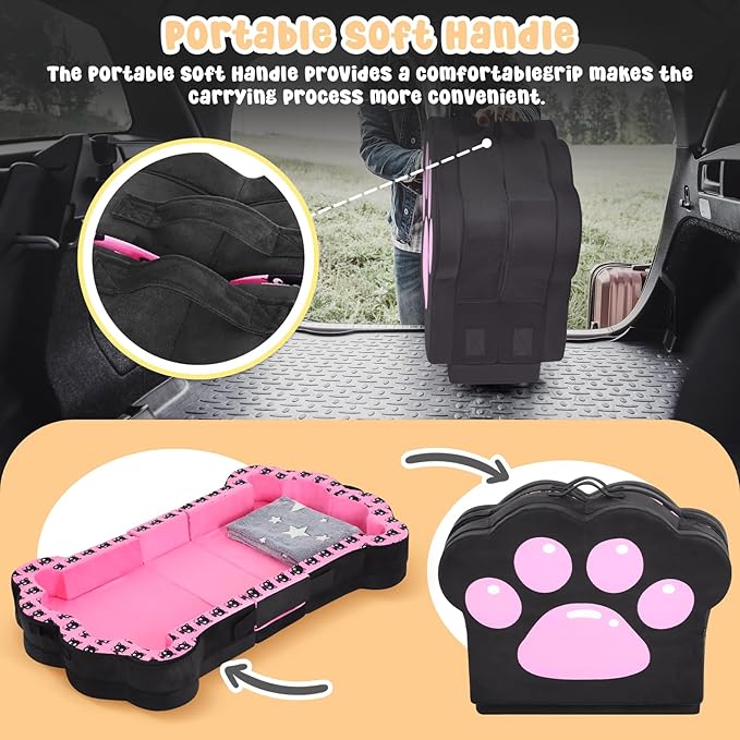 Portable Toddler Floor Bed,Foldable Toddler Travel Bed with Washable Cover for Kids,Soft and Safe