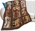 Golden Doodle Blanket Goldendoodle Decor Throw Blanket Super Soft Flannel Lightweight Fluffy Plush Cozy Fuzzy Fleece Gifts Blanket for Dog Lover Women Girls Boys Adults for Bed Sofa 40"X50"