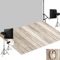 Kate Retro Wood Floor Mat Light Brown Photography Rubber Wooden Wall Mats Floor Drops for Newborn Photography Props 8x5ft