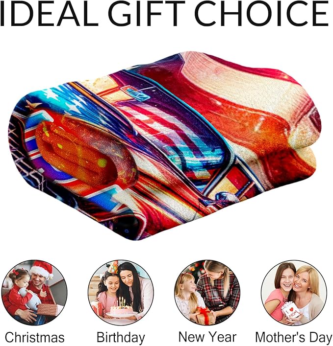 Custom Blanket for Gifts - 30" x 40" Inches Comfort Kids Car Blanket for Boys - Aesthetic Lightweight Soft Throws for Couch, Lap