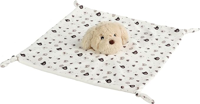 CREVENT Cozy Plush Baby Security Blanket, Loveys for Baby Girls and Boys, Birthday (Dog + Lion)