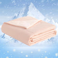 NTBAY Cooling Blanket Twin, 68x90 Inches - Lightweight Summer Bed Blanket for Hot Sleepers, Japanese Double-Sided Q-Max 0.45 Cooling Fabric, Coral Pink