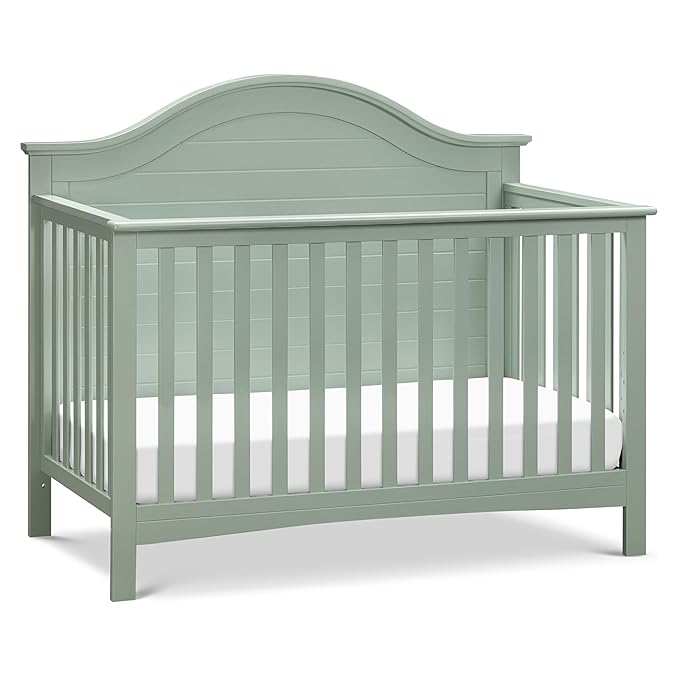 Carter’s by Davinci Nolan 4-in-1 Baby Crib - Convertible to Toddler Bed, Daybed, Full-Size Bed - GREENGUARD Gold Certified - 4 Adjustable Mattress Heights - Conversion Kit Sold Separately, Light Sage