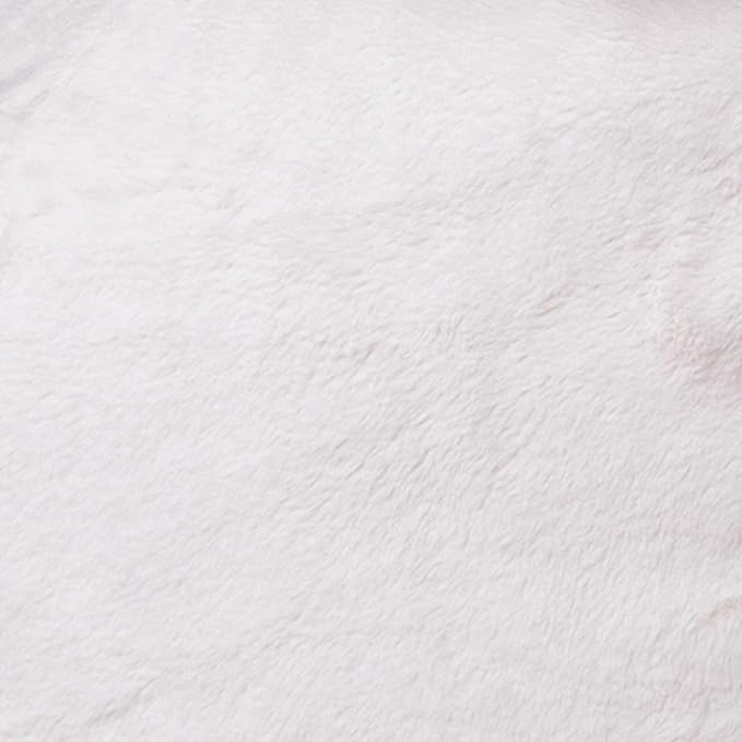 EMMA + OLIVER Small White Furry Bean Bag Chair for Kids and Teens