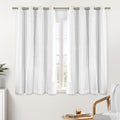 XiDi White Curtains with Sheer Overlay for Girls Bedroom 2 Panels Blackout Double Layer Curtains 45 Inches Length for Kids Princess Nursery Room Star Cut Out Grommet Small Window Drapes W34 X L45