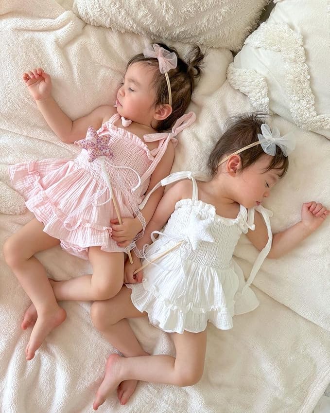 Meihuida Newborn Baby Girl Sleeveless Rompers Summer Clothes Cotton Bodysuit with Headband