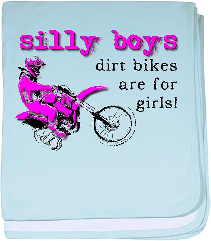CafePress Dirt Bikes are for Girls Motocross Bike Funny Baby Baby Blanket, Super Soft Newborn Swaddle