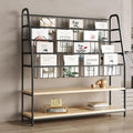 Metal Kids Bookshelf and Toy Storage Organizer,6 Tier Toddler Bookcase,Magazine Rack Floor, Book Shelf for Kids Rooms Classroom Nursery Living Room Office (Black, L:39.4")