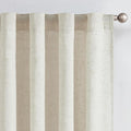 jinchan Beige Linen Blend Curtains for Bedroom 72 Inches Length 2 Panels Natural Window Treatment for Bathroom, 50 Inches Wide Farmhouse Drapes with Rod Pocket Back Tab (50W x 72L, Ecru)