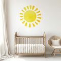 Watercolor Rainbow, Sun, Polka Dots Wall Decal for Kids Room, Nursery, Baby Room Decor, Polka Dots Mural, Rainbow Wallpaper (Sun, Large)
