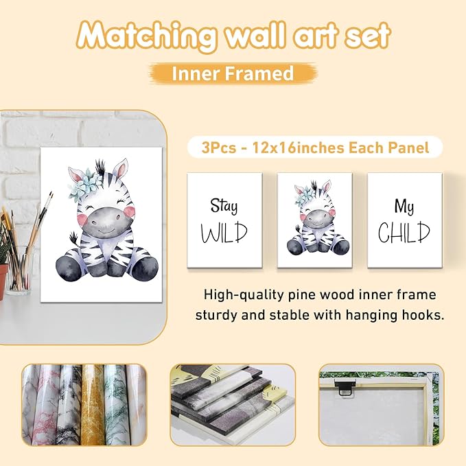 Personalized Baby Crib Bedding Set, 5 Pcs Custom Name Nursery Bedding Set, Striped Zebra Baby Bedding Set for Girls Boys, Double Layer Flannel Baby Crib Set, Toddlers Infants Customized Gifts
