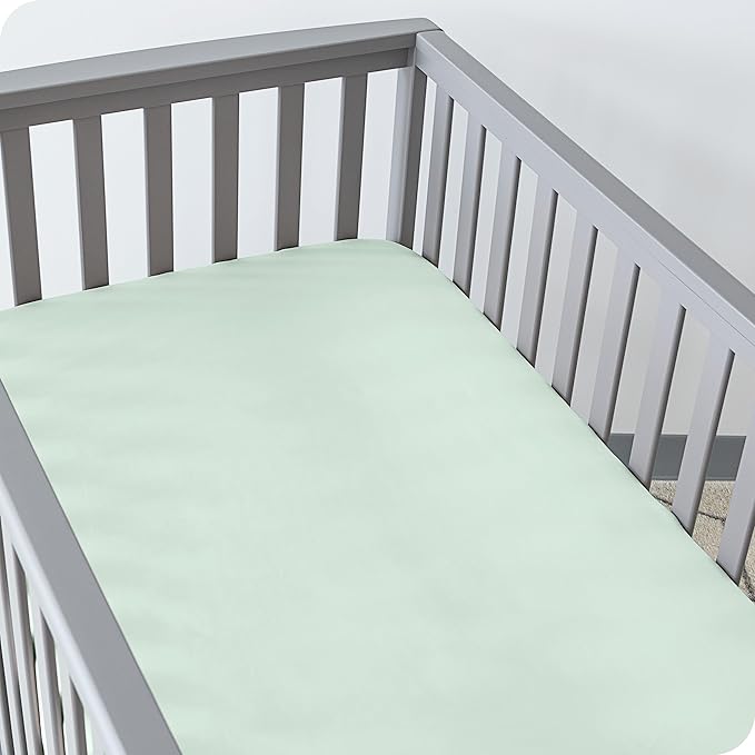 Bare Home 3-Pack Fitted Crib Sheet - Premium 1800 Ultra-Soft Microfiber - Breathable - Baby Sheet - for Boys & Girls - Fits Standard Crib and Toddler Mattresses (Spring Mint)