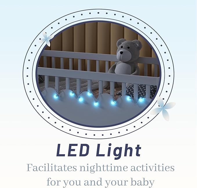 Twin Size Montessori Bed, Wood Twin Montessori Floor Bed with High Rails & Storage Shelf, Baby Floor Beds with LED Light for Boys & Girls, White