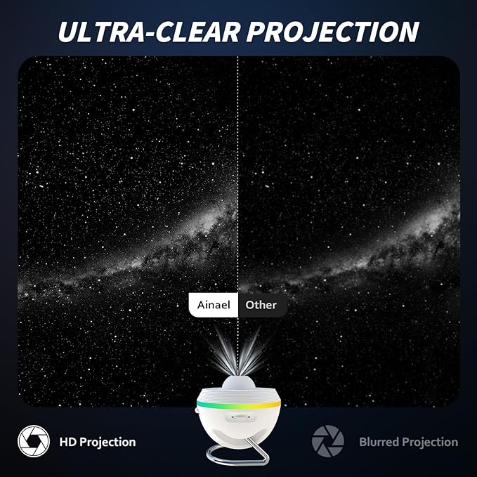 Galaxy Projector, Star Projector Home Planetarium Space Ceiling Starry Sky Night Light with Light Strip, Meteor and Galaxy Projector & 2 Filme Set for Kid Adult Gift