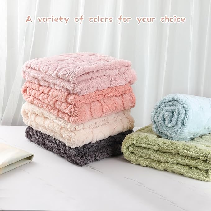 4 Pcs Baby Blankets for Boys Soft Toddler Small Blanket for Daycare, Fleece Kid Mini Blanket for Crib Baby Shower, 30 X 40, Blue Green White Grey