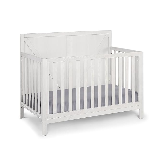 Suite Bebe Barnside 4-in-1 Convertible Baby Crib in Washed Gray