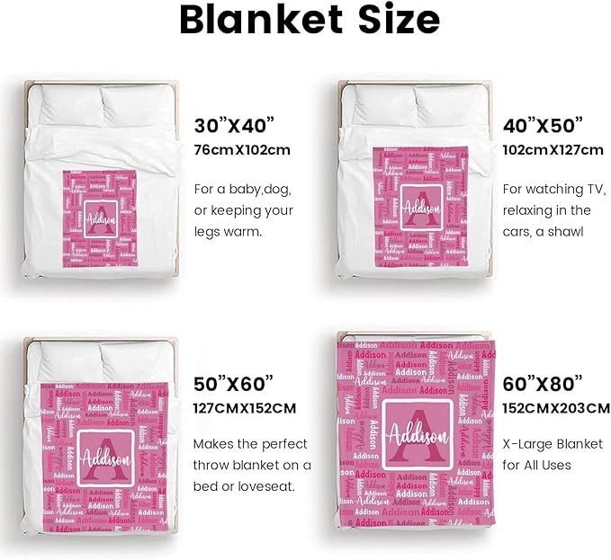 Dr.TOUGH Name Blanket Personalized Blanket for Adult Kids Flannel Customized Personalized Blankets and Throws