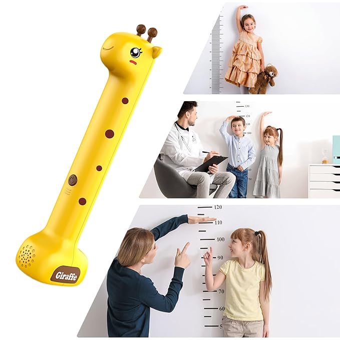 Ultrasonic Height Stadiometer - Height Growth Chart Wall Hanging Measuring Ruler | Rechargeable Growth Tracker | Smart Digital Measuring Device for Baby Toddler Boys Girls Children Bedroom