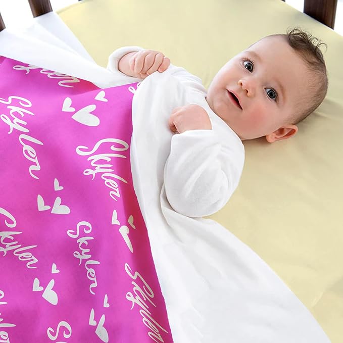 Ship Next Day, Personalized Baby Blanket for Boys Girls with Name, Custom Newborn Receiving Blankets, Baby Boy Girl Gifts, Newborn Swaddle Kids Blanket, Customized Babies Birthday
