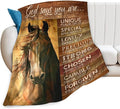 Horse Blanket Gifts for Girls, Women, Men, Kids, Adults - Soft Warm Cozy Fleece Throw for Couch, Sofa, Bed 50"x60"