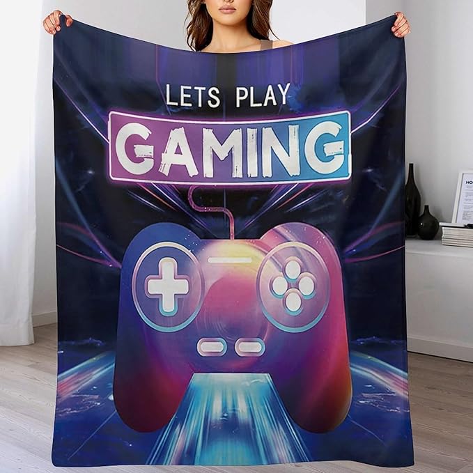 Game Blanket Game Gifts for Girls Boys Woman Kids Play Game Lover Throw Blankets Soft Blanket Warm Fleece Flannel Plush Blankets for Bed Sofa Couch 50"x60"