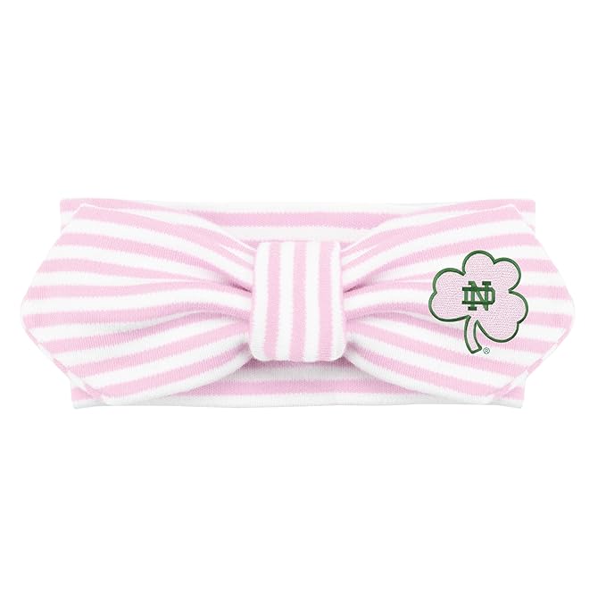 Creative Knitwear University of Notre Dame Shamrock Striped Hair Knot