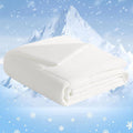 NTBAY Cooling Blanket for Toddlers, 39x47 Inches - Japanese Cold Tech Fabric Throw with Q-Max 0.43, Soft and Breathable Summer Nap Blanket, Also for Dogs, White