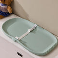 Luxury Little Portable EVA Baby Changing Pad Waterproof Changing Pad for Diaper Changes,Dressing,Baby Massage & Moisturizer Application,Soft & Non-Slip, Adjustable Safety Belt, Penguin Design,Green