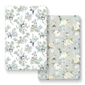 Pack n Play Sheets Fitted 2 Pack, Stretchy Ultra Soft Jersey Knit Pack and Play Sheets, Universal Fitted Portable/Mini Crib Mattresses Snug and Safe, Stylish Print