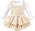 YOUNGER TREE Newborn Baby Girl Fall Winter Outfits Long Sleeve Romper Corduroy Overall Dress Infant Skirt Clothes Sets
