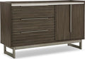 Signature Design by Ashley Arkenton Modern 3-Drawer Dresser with Adjustable Shelf, Soft Close, Safety Stop and Felt Lined, Gray & White