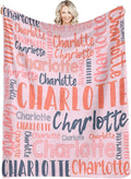 Dr.TOUGH Personalized Blankets with Name Customized Baby Blankets for Girls Boys Adults Monogrammed Blankets and Throws Christmas Birthday Mothers Fathers Valentines Day Gift (Pink,30''×40'')