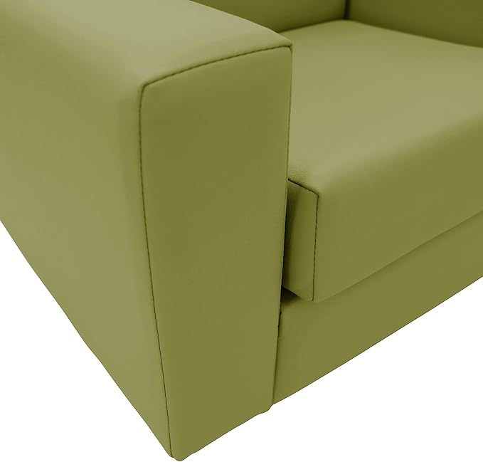 Factory Direct Partners SoftScape Inspired Playtime Classic Reading Chair, Children's Commercial-Grade Upholstered Furniture for Home, Daycare, Preschool, Library; Modern Design - Fern Green, 14472-FG