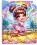 Girls Blanket Fairy Throw Gift for Toddler Kids Daughter Birthday, 30x40 Inches Lightweight Soft Throw Blankets for Sofa Couch Bedroom Travel