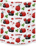 Ladybug Throw Blanket - 50 x 60 Inches Cute Girls Gifts for Lady Bug Lovers - White Fuzzy Soft Decor for Sofa, Trip