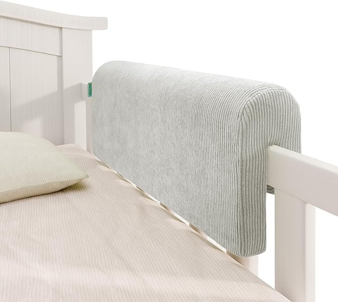 Bed Rail Bumpers Protector, Hospital Bed Rails Padding, Loft Beds and Bunk Beds Bumpers Protector, Premium Soft Memory Foam - Anti-Bump | Fall Prevention, Size 35.4 x 5.5 x 11.8 Inches, Gray