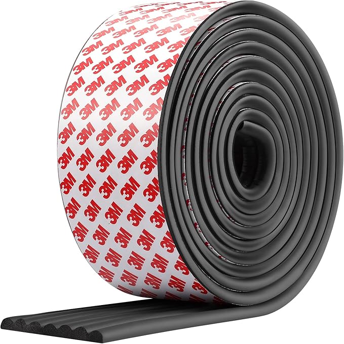 Upgrade Baby Proofing Edge Guards 6.6 ft Protector with 3M Adhesive Double Sided Tape,Extra-Wide Soft NBR Rubber Foam Padding,Furniture Safety Corner Edge Bumper Guard-Black