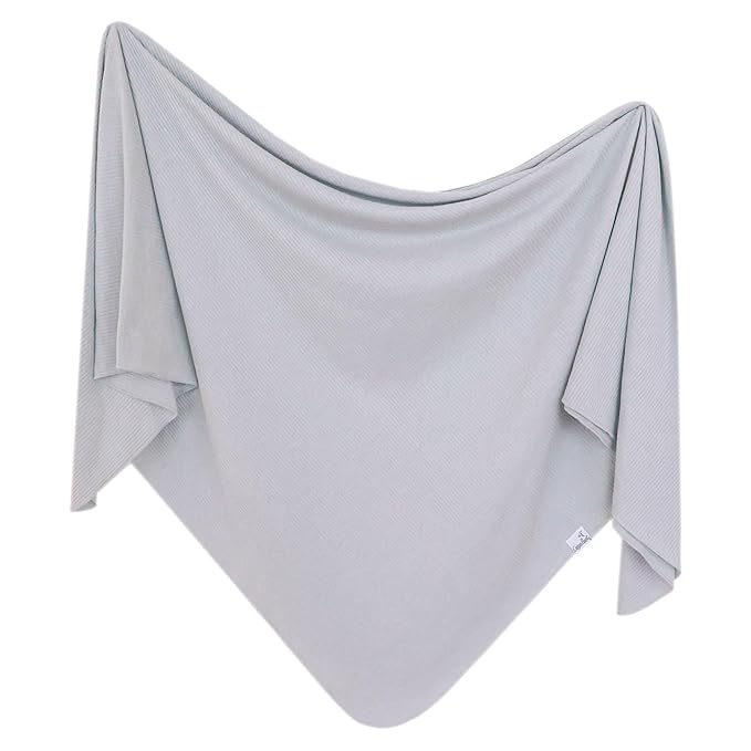 Copper Pearl Baby Swaddle Blanket - Premium Knit Baby Blanket, Large Soft Stretchy Receiving Blankets for Baby Boy and Girl, Swaddles for Newborn, Infant, and Toddler (Ash)
