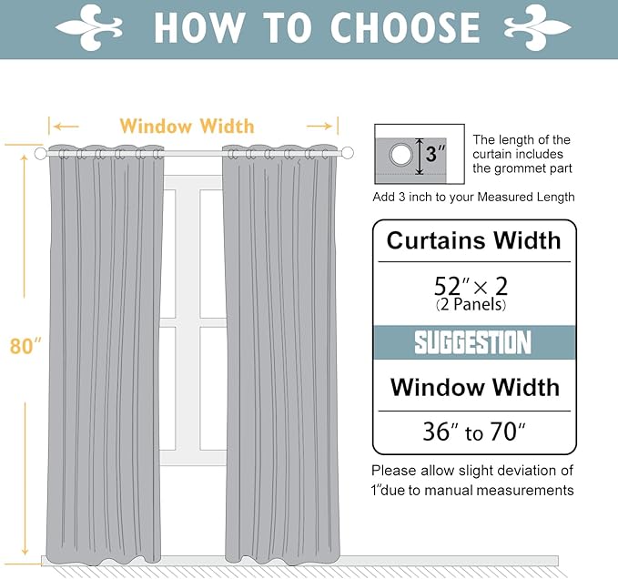 ChrisDowa Blackout Curtains 80 inches Long for Bedroom - 2 Panels Set Grommet Thermal Insulated Room Darkening Curtains for Living Room (Biscotti Beige, 52 x 80 Inch)