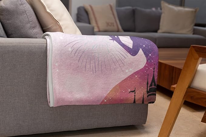 Personalized Princess Blanket for Girls - Ships Next Day, USA Made, Warm, Cozy, Soft Throw for Travel - Pink Room Decor - Plush Fleece or Sherpa Blanket with Custom Name (Sherpa - 50x60)