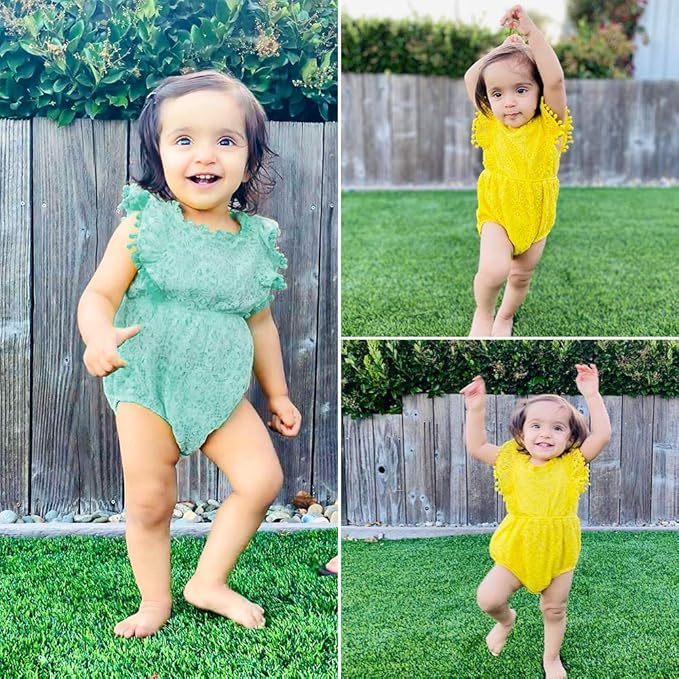 Simplee kids Baby Girl Knit Romper Fall Sleeveless Pompoms Rompers Newborn Little Girl Overall Jumpsuit Outfits