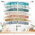 Rainbow Curtains for Classroom, Kids Girls Baby Boho Cute Inspirational Motivational Quotes Cartoon Colorful Pastel Nursery Classroom Bedroom Living Room Bathroom Window Drapes 2 Panels, 55x39 Inch