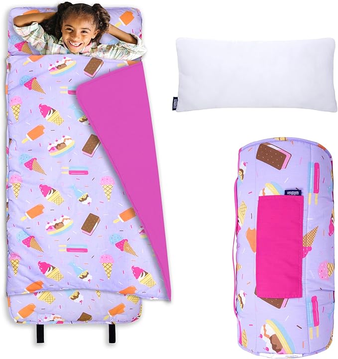 Wildkin Kids Original Nap Mat – Cozy Kids Sleep Mat with Pillow, ideal for School & Travel