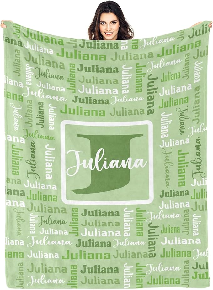 Dr.TOUGH Name Blanket Personalized Blanket for Adult Kids Flannel Customized Personalized Blankets and Throws