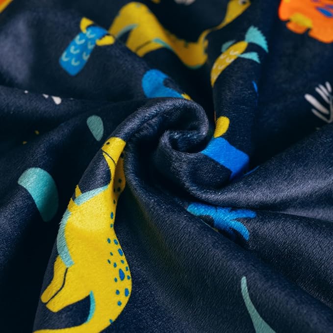 david's kids Micro Fleece Minky Baby Blanket for Boys with Double Layer and Soothing Raised Dots, Breathable and Soft Lightweight Receiving Blanket for Newborns, 50x60 Inches, Dinosaur